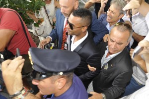 Ashley Cole è sbarcato a Fiomicino (FOTOTEDESCHI)