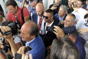 Ashley Cole è sbarcato a Fiomicino (FOTOTEDESCHI)