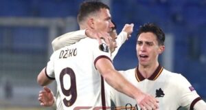 Dzeko Calafiori gol Roma Ajaz